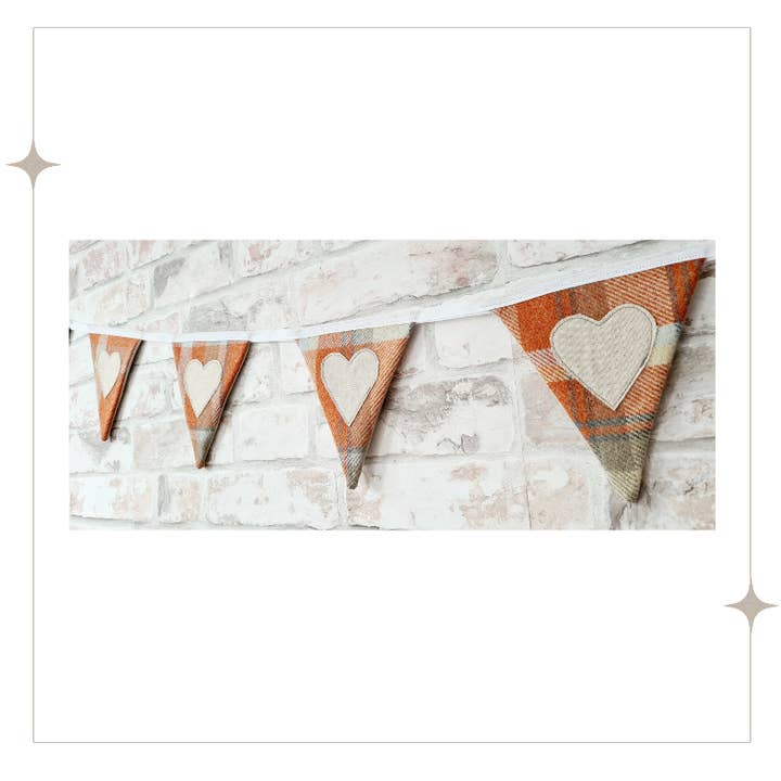 Efterår Heart Bunting for engroshandel hos Sweet Williams
