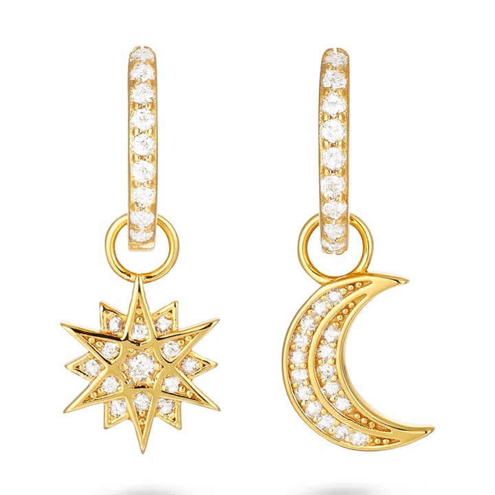 Celestial Moon & Star Huggies for wholesale by Gold Trip