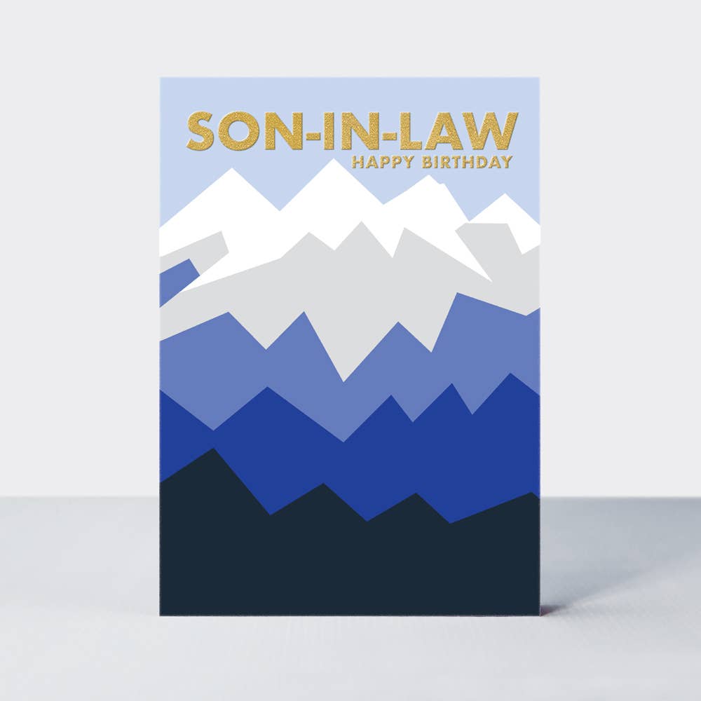 Rachel Ellen Designs – wholesale Birthday card – Hike - Son-In-Law Birthday Card - Mountain Sunset0