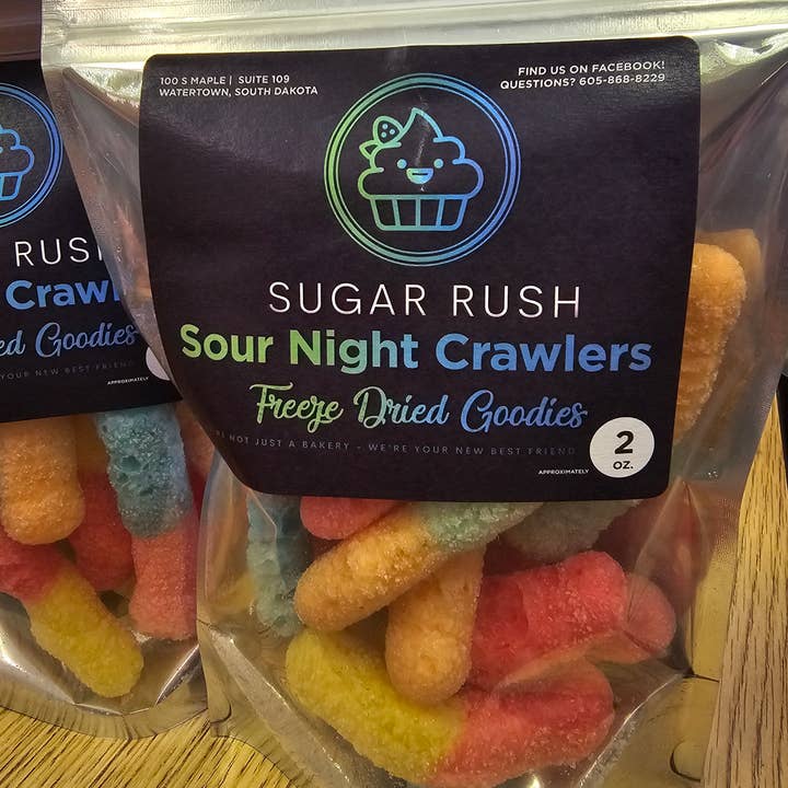 Sugar Rush - Wholesale Hard Candy - Freeze-Dried Sour Night Crawler