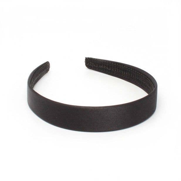 Inca UK – wholesale Fashion headband – women's – 2.5cm Black Satin Aliceband0
