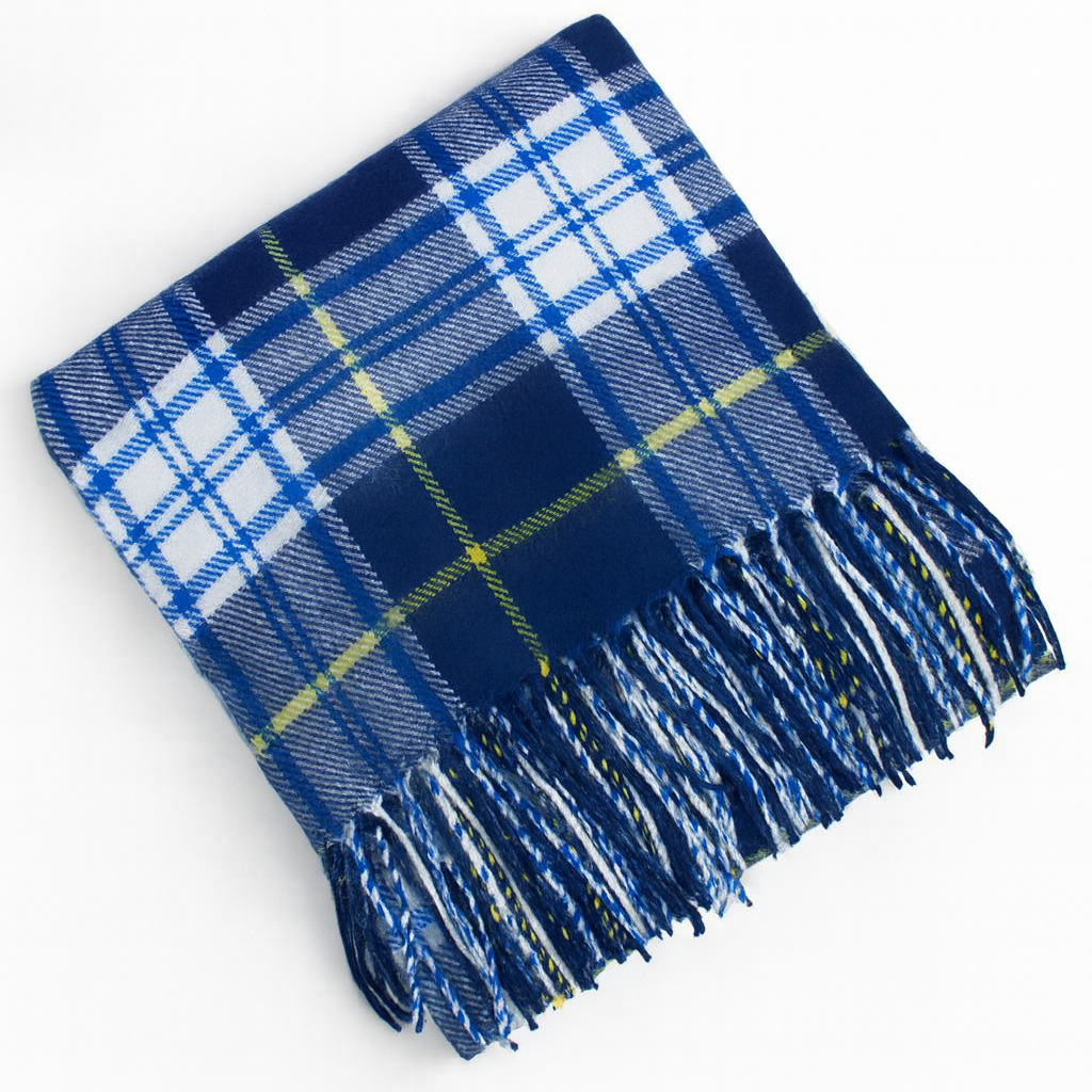 Fennco Styles - Vendita all'ingrosso Plaid - Coperta accogliente per feste in tartan scozzese blu scuro, 150 x 60 pollici1