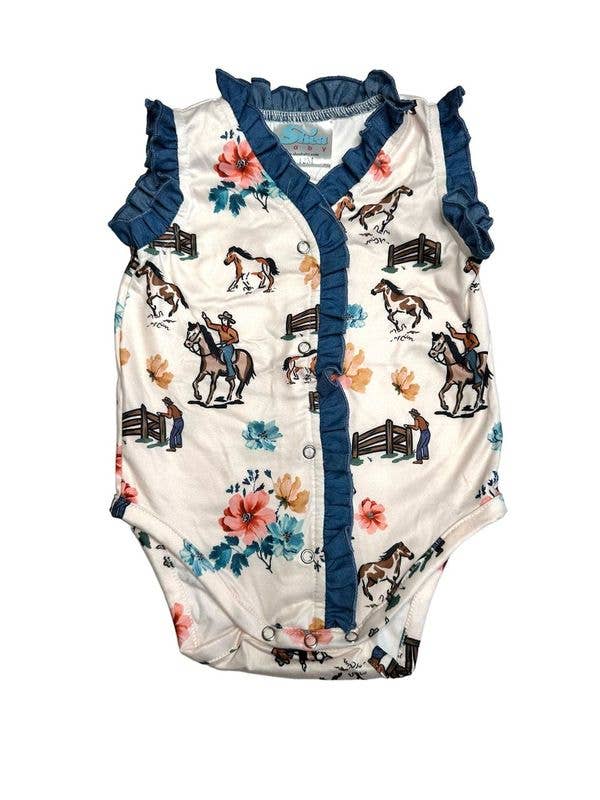 Shea Baby - Wholesale Bodysuit (Non-Footed) - Baby - Ranch Hand Denim Onesie