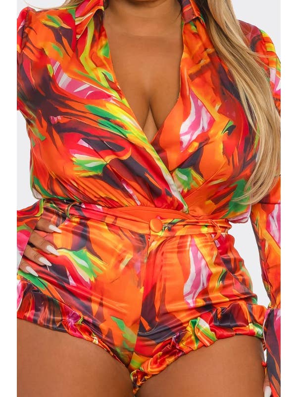 BANJUL - Wholesale Lounge Set - Women's - BCCTR24590P1 Plus Size 2Pcs Bodysuit & Shorts Set11