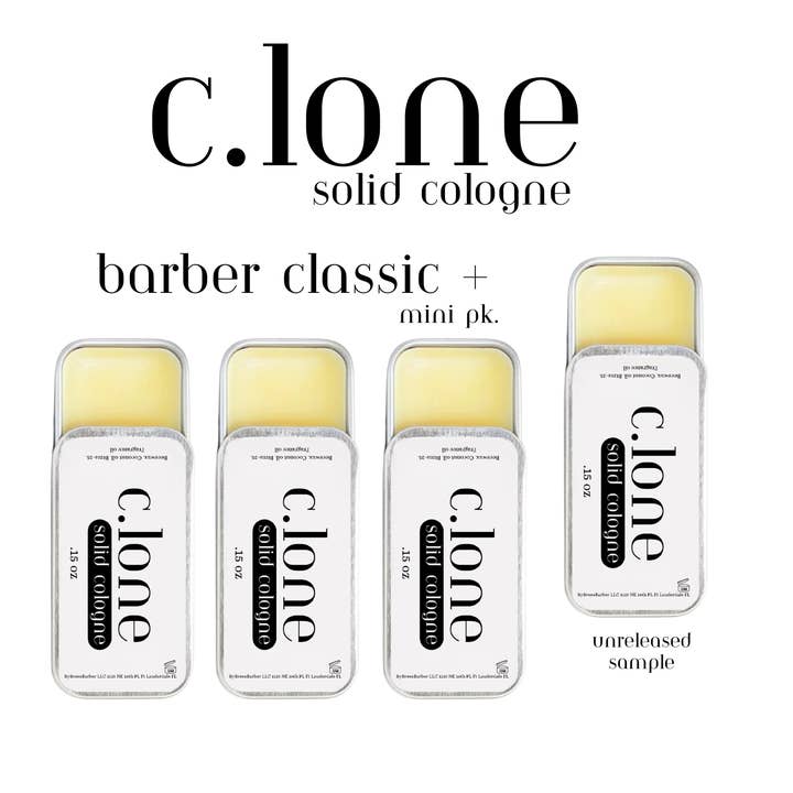C.LONE MINI Barber Classic Collection (BONUS UNRELEASED SCENT) - Exclusive Trio of Solid Colognes for Men, Sampler Set of Signature Scents, Portable and Travel-Friendly for wholesale by Union Barber Supply