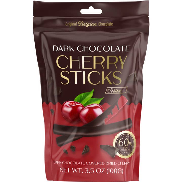 Dark Chocolate Covered Dried Cherry Sticks for wholesale by Beemax