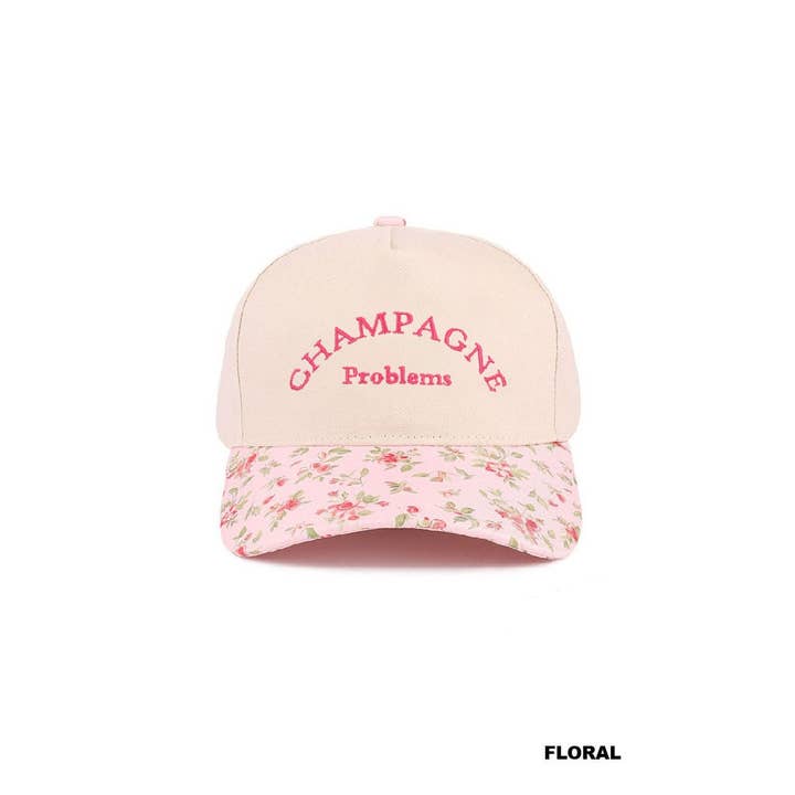 42POPS – wholesale Baseball cap – Women's – ,...._ 0807 Champagne Problems Two Tone Canvas Cotton Cap SI-284781