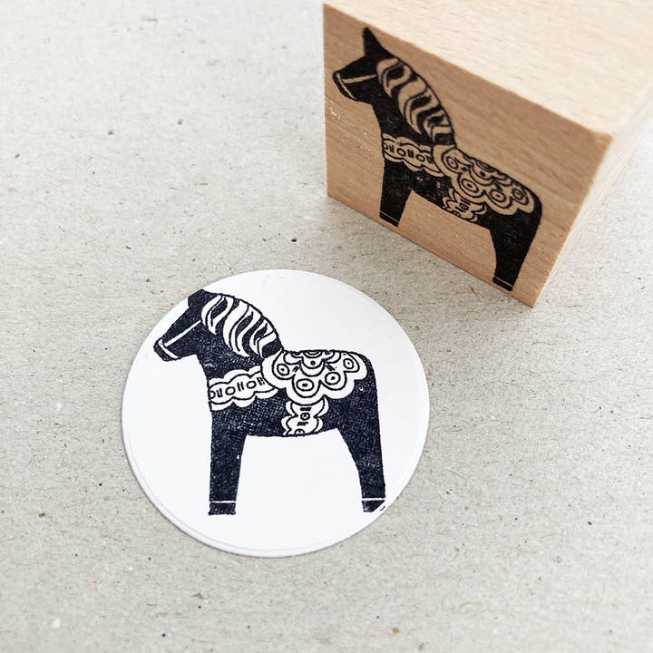 Rubber Stamp | Dala Horse for wholesale by Meissa print
