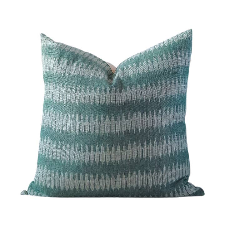 Soil to Studio - Wholesale Throw Pillow Cover - Kira - Handwoven Ikat Pillowcase0