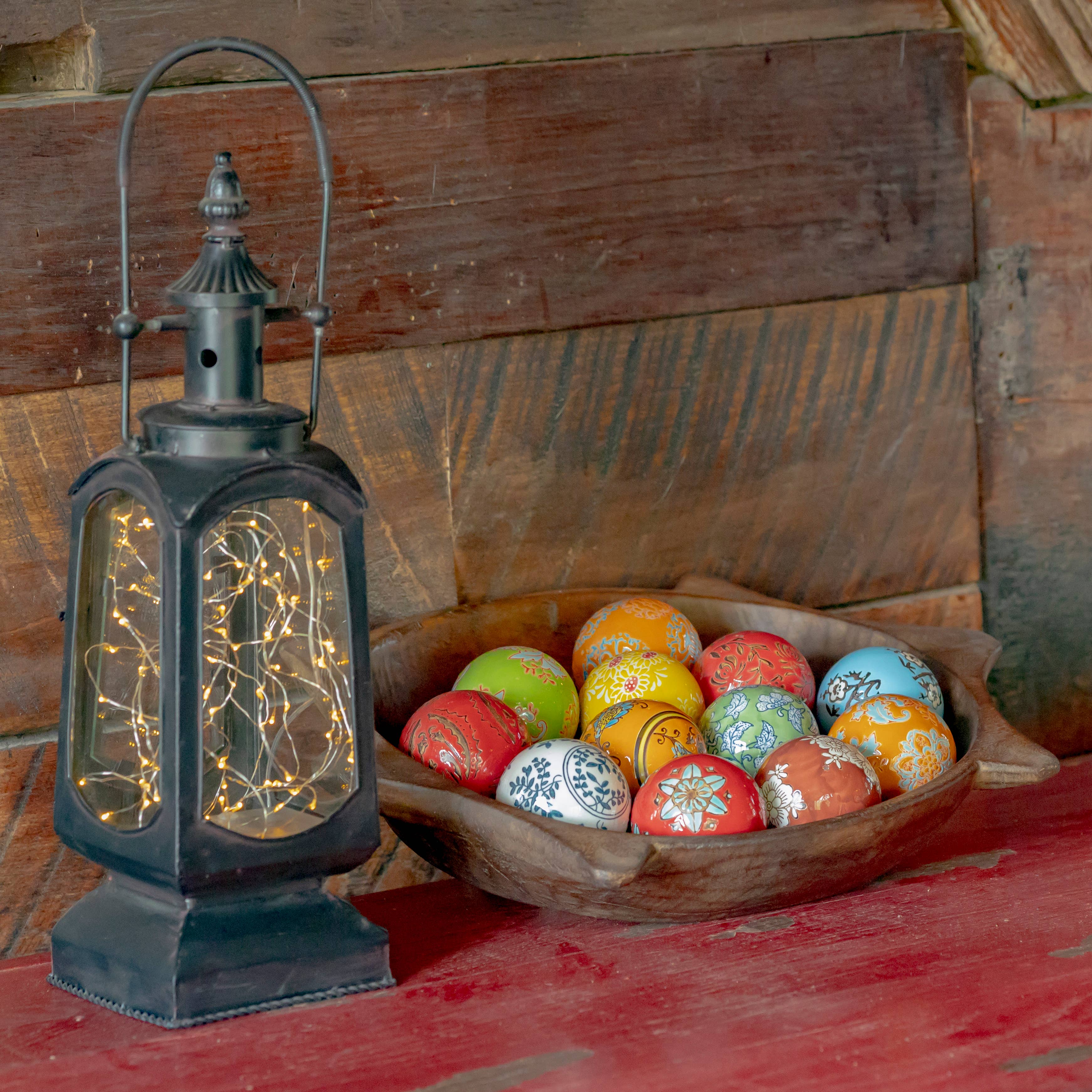 Zaer Ltd. International - Wholesale Decorative Tabletop Object - 12pc Assorted 3" Ceramic Sailor Balls Yokohama-Bright Color3