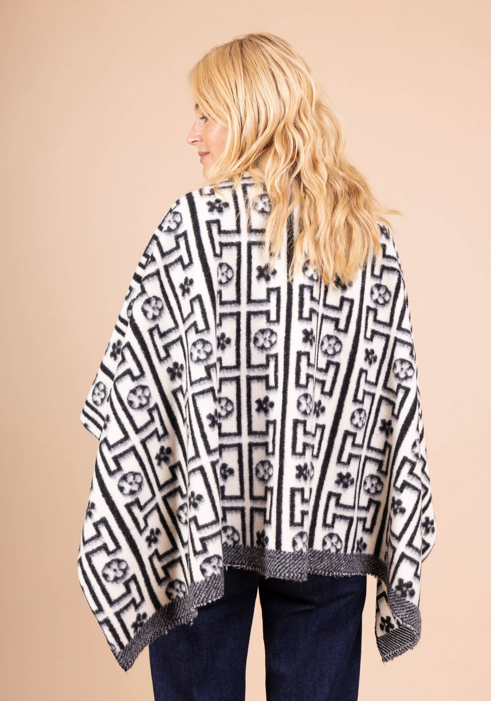 LINEN & COTTON HOUSE - Vente Poncho – femme - 40811 PONCHO IMPRIME AUTUMN WINTER CLOTHING 12