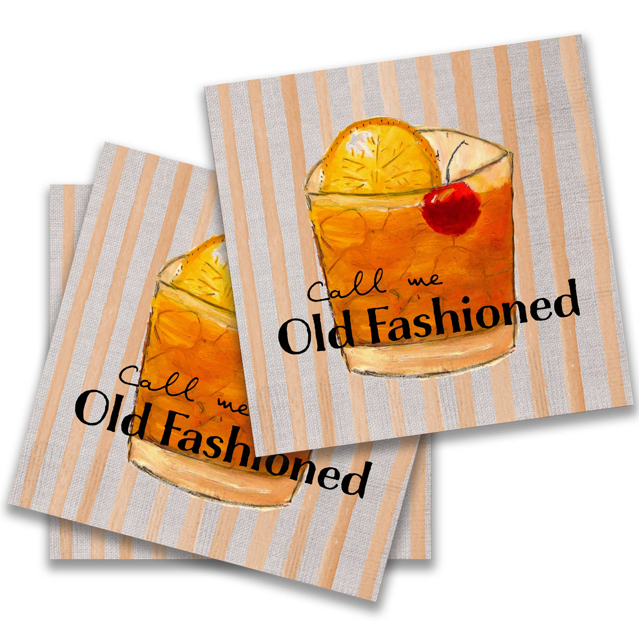 French Graffiti – wholesale Disposable napkin – Call Me Old Fashioned Cocktail Napkin1