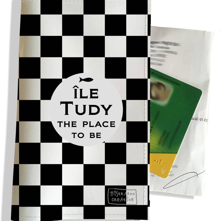 Porta ricette a scacchiera in bianco e nero - Ile Tudy per la vendita all'ingrosso da parte di BISTRAKOO