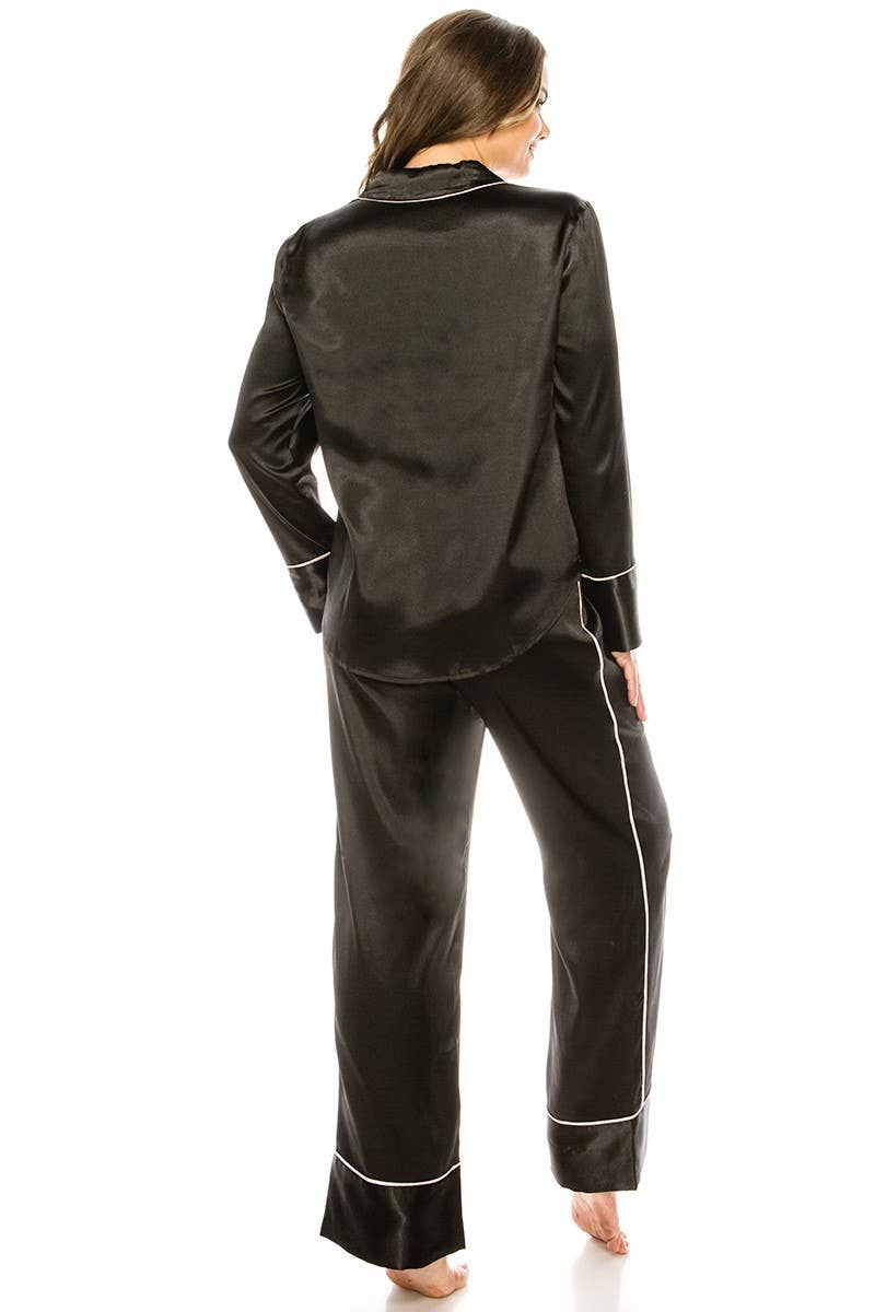 Best Underwear Line – wholesale Sleepwear set – Women's – Youmita 2 Pc Satin Pj Set-YM-20183-PJS11