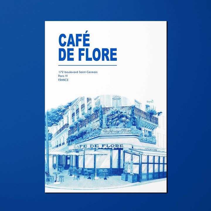 Carte postale La Ville en Bleu Café de Flore - LVB0021 et autres tendances Résultats pour floressence en vente B2B. Retours gratuits et paiement à 60 jours sur Faire sur Faire.