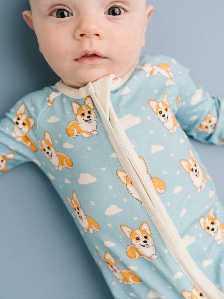Little One Shop - Wholesale Clothing Set - Baby - Corgi Cuddles Bamboo Sleeper