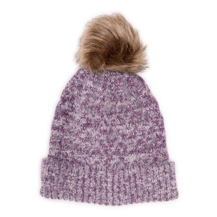 Muk Luks - Wholesale Beanie - Women's - MUK LUKS Women's Chenille Eyelash Mix Hat6