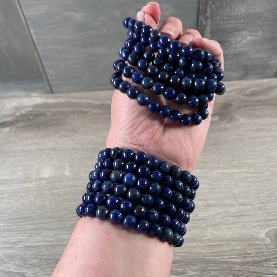 Keystone Crystals - Wholesale Beaded Bracelet - 8mm Round Gemstone Beaded Bracelets – Assorted Crystals Bulk37