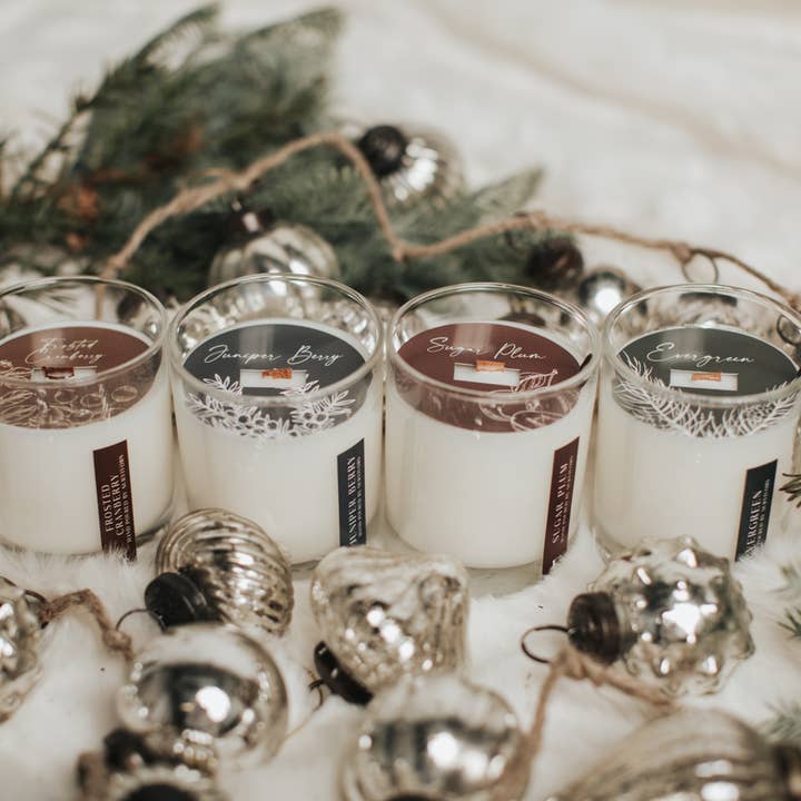 Freedom Studios - Wholesale Jar/Filled Candle - Sugar Plum 7.5 oz Wooden Wick Candle5