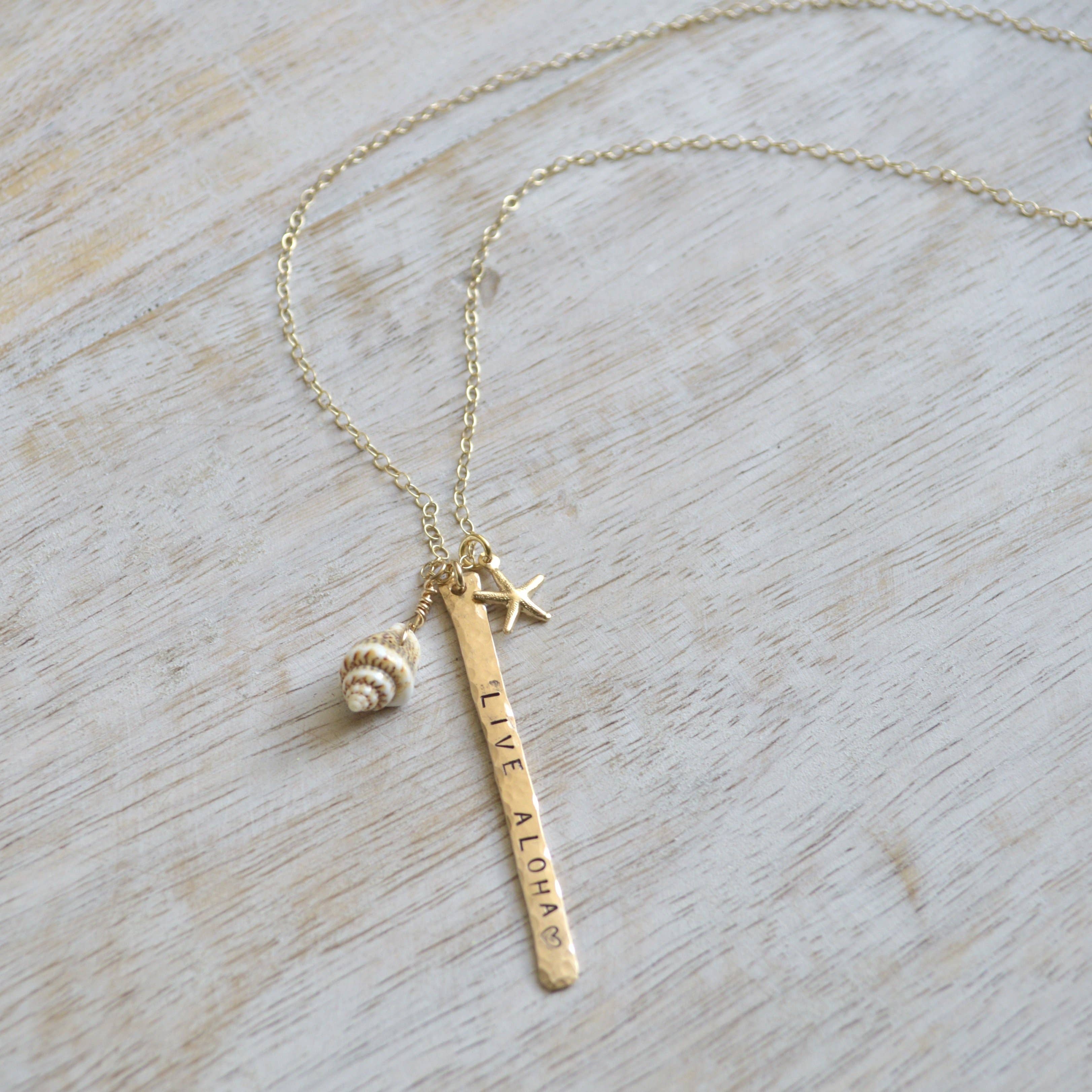 Salty But Sweet – Engroshandel Halskæde med vedhæng – Live Aloha lodret Bar halskæde8