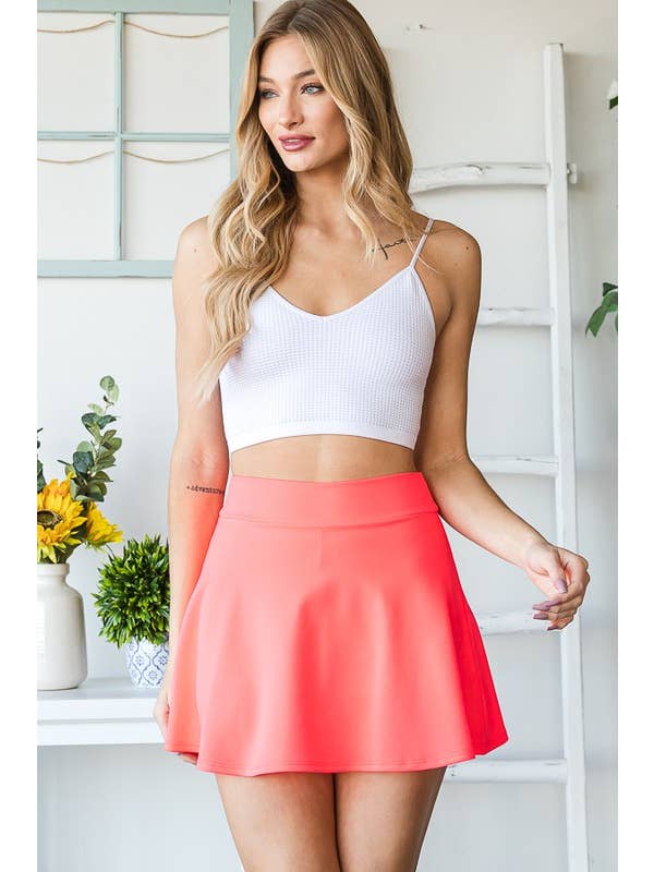 HEIMISH - Wholesale Skort - Women's - EP6727-10 SOLID SKORT WITH WAISTBAND6