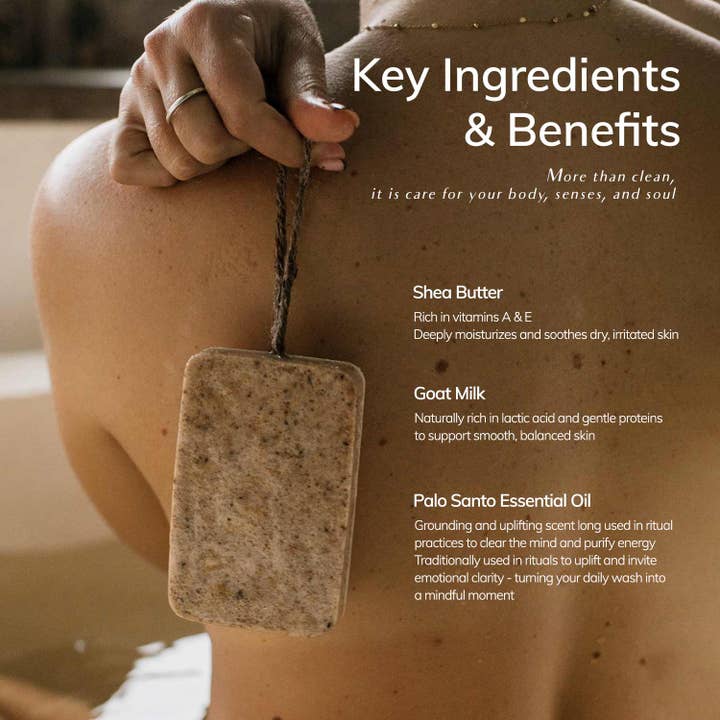 Cedar and Myrrh - Wholesale Bar Soap - Palo Santo Exfoliating Massage Bar Soap7