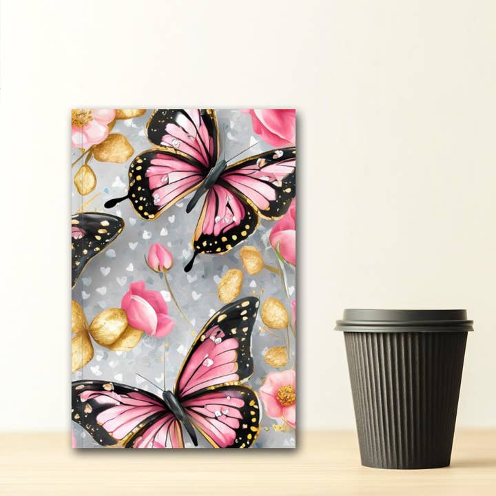 Jornal de Borboletas | Páginas Linhadas Decoradas por atacado de Gilded Iris Designs, LLC