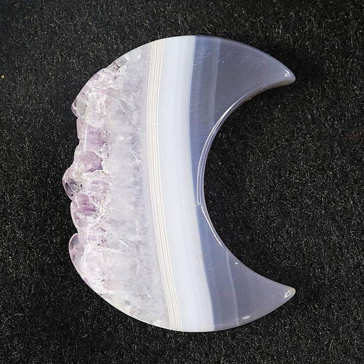 Natures Artifacts Inc - Wholesale Spiritual Stone/Crystal - Agate Druze Moon with Amethyst Druze0