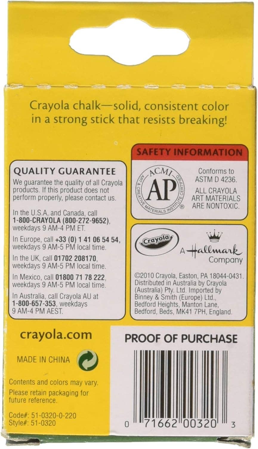 Innovarix – Großhandel Kreide – Crayola ungiftige weiße Kreide – 12 Stück1