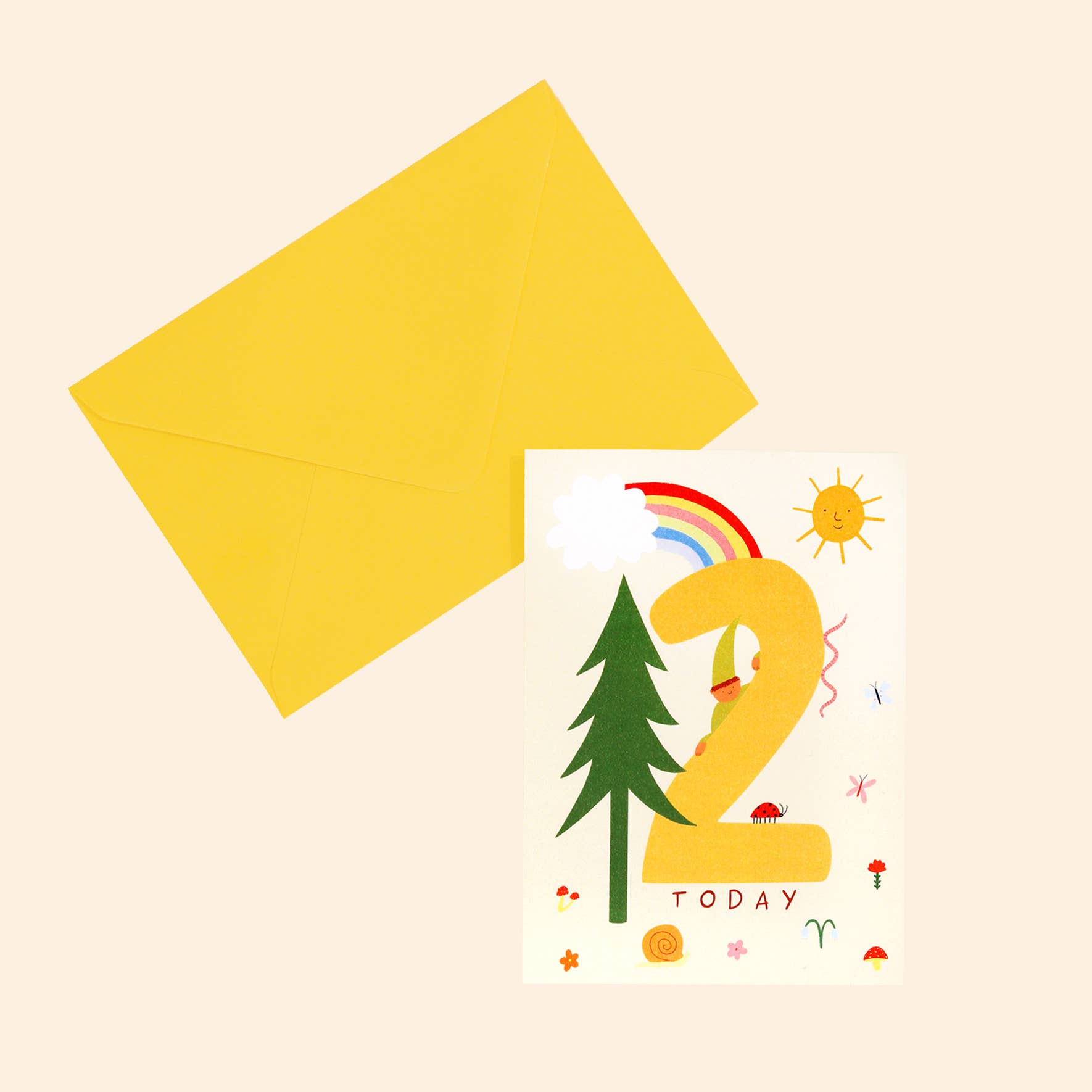 Little Black Cat Illustrated Goods - Wholesale Birthday Card - Age 2 Birthday Card | Number Card | Kids Birthday Card | Two1