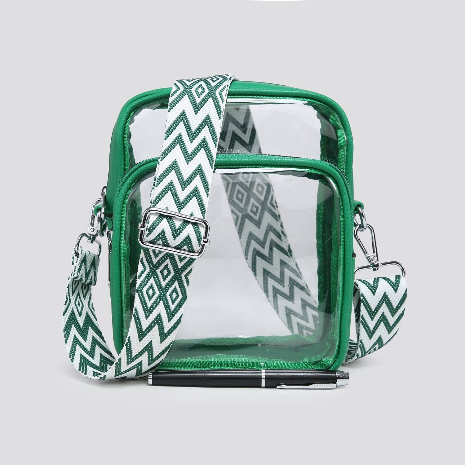 House of Milano - Vendita all'ingrosso Borsa a tracolla - Donna - Borsa a tracolla in PVC trasparente con tracolla a chitarra # 320510