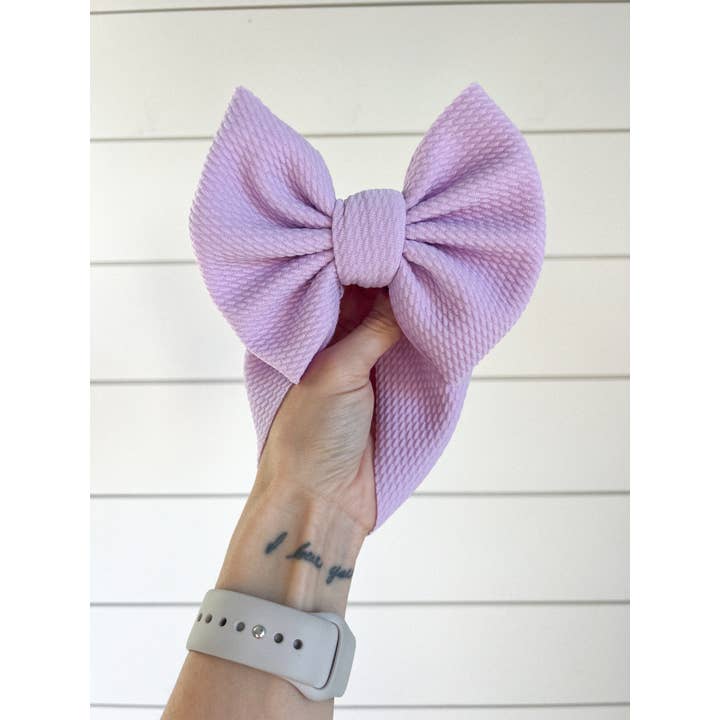 The Fancy Nestling - Wholesale Fashion Headband - Baby - Purple Bullet Bow + Headwrap