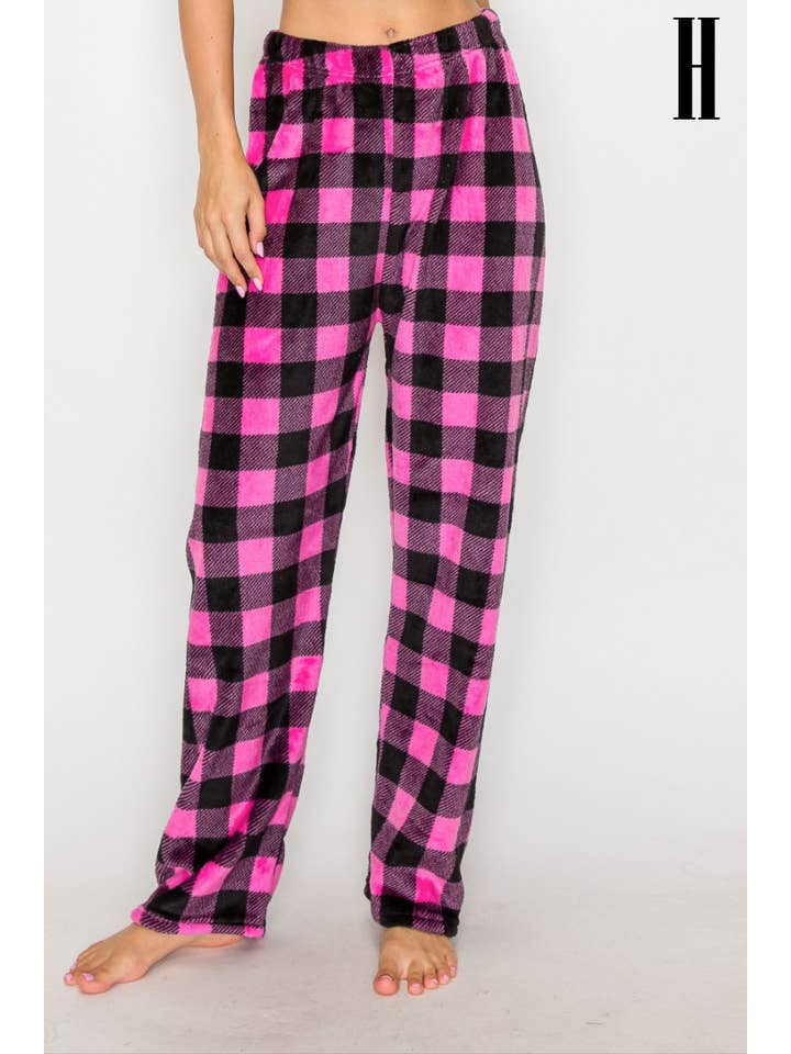5besties inc - Wholesale Sleepwear Bottom - Women's - PLAID PAJAMA PANTS