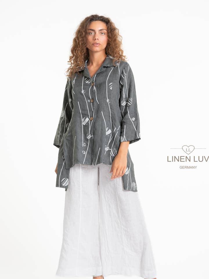 TOPO SS25 - French Linen Shirt Linen Luv (TP1556P-112) for wholesale on Faire0