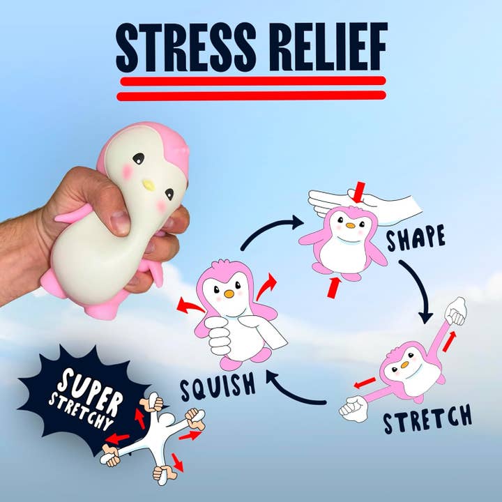 MonkeWorld Toys - Wholesale Squishy Toy - Kids & Baby - Monke World Pudgy Penguin in Pink Squishies Fidget Toy