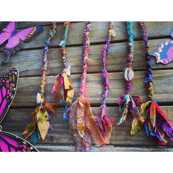 Sea Gypsy Designs - Wholesale Hair Clip - Women's - Bohemian Rag-Rug GYPSYDREADS clip-in Â