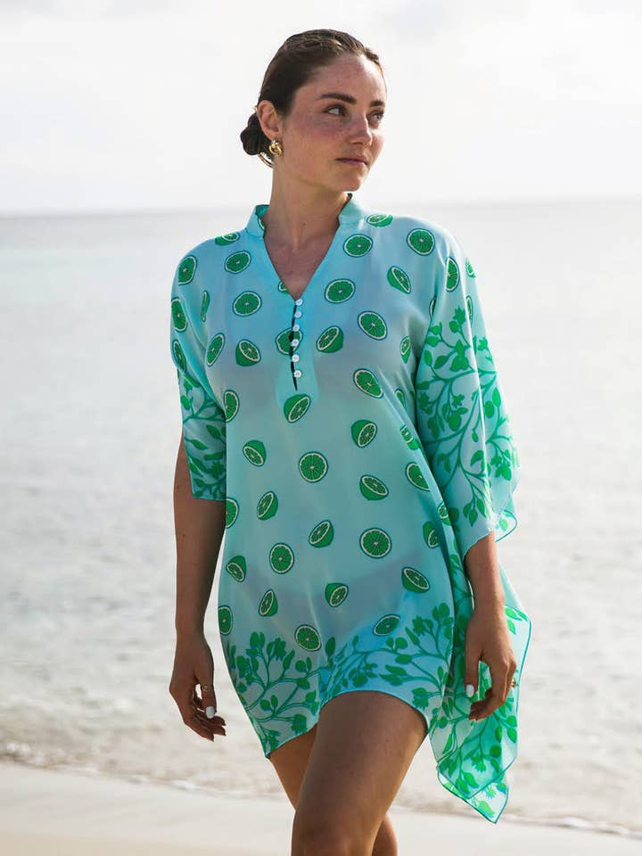 Lotty Kaftan: LIME TREE - GREEN for wholesale by Lotty B Mustique