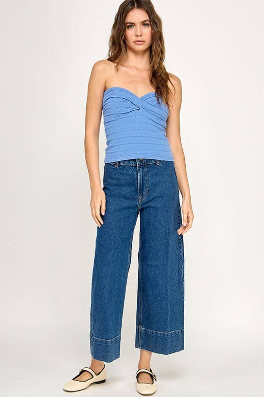 Miss Love - Wholesale Knit Top - Women's - Twist Front Sweater Tube Top50