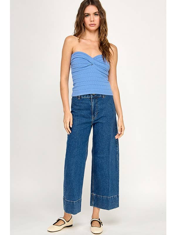 Miss Love - Wholesale Knit Top - Women's - Twist Front Sweater Tube Top50