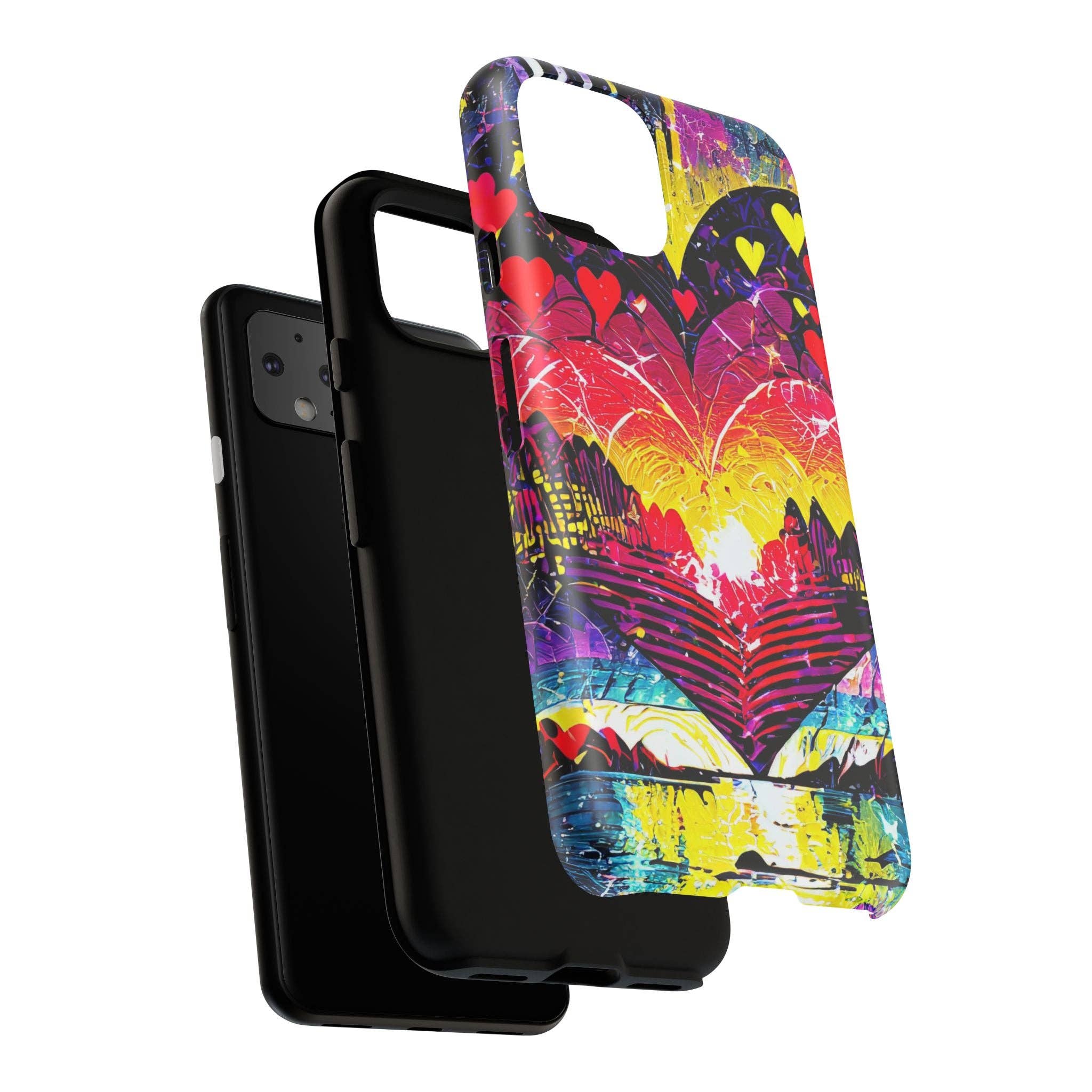 Studio 653 Clothing Co - Wholesale Phone Case - Women's - Vibrant Heart Sunset Tough Phone Case77