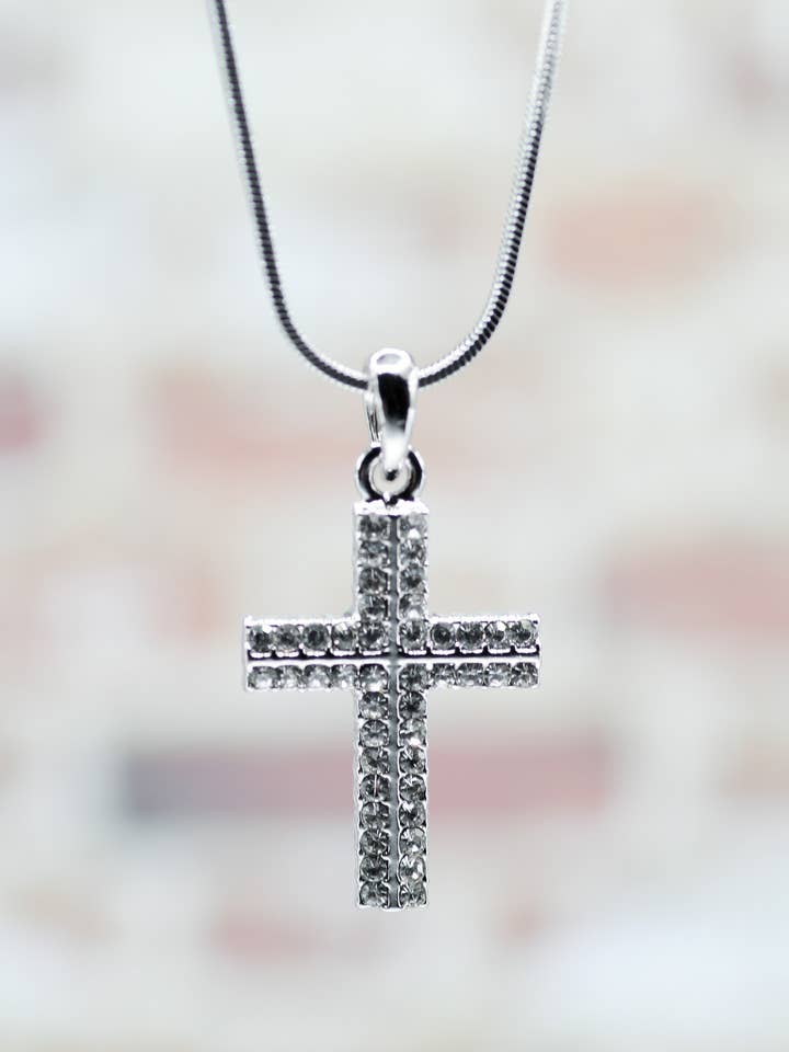 Colar Cruz Transparente - Colar Eden Merry por atacado de Eden Merry Jewelry by James Lawrence