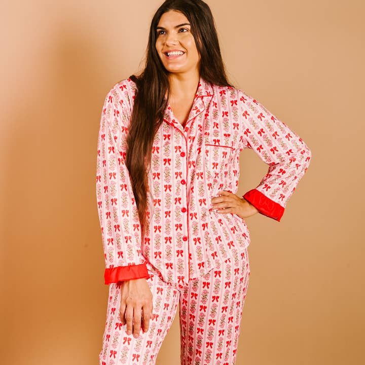 The Darling Effect - Wholesale Sleepwear Set - Women's - Sweet Dreams Pajama Pants Set-Oh So Merry2