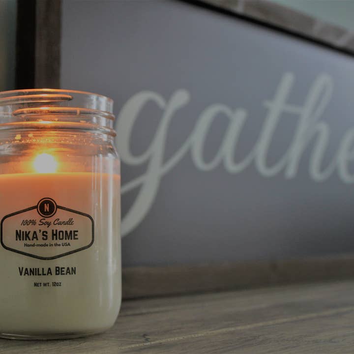 Nika's Home - Wholesale Jar/Filled Candle - Vanilla Bean3