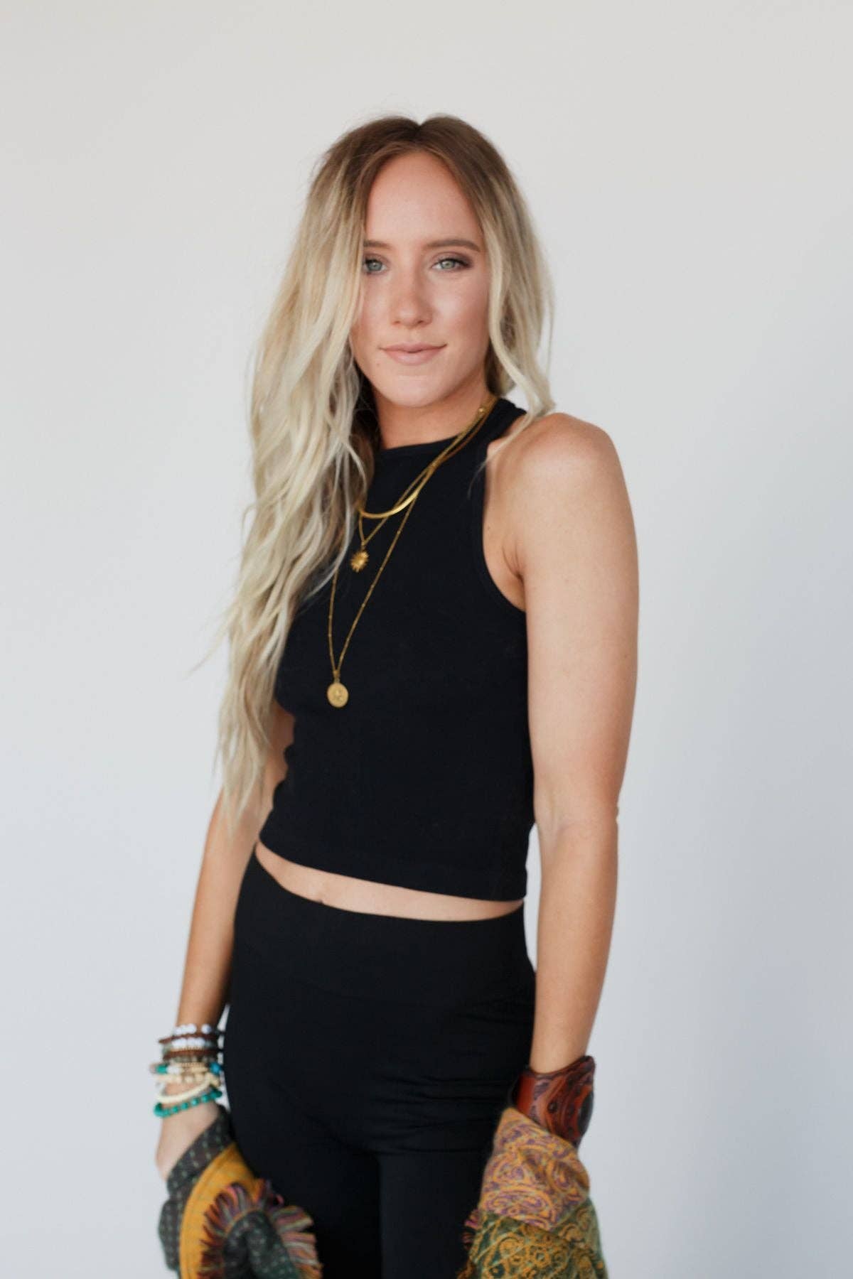 Three Bird Nest - Wholesale Bralette - Women's - High Neck Racerback Brami - Black2