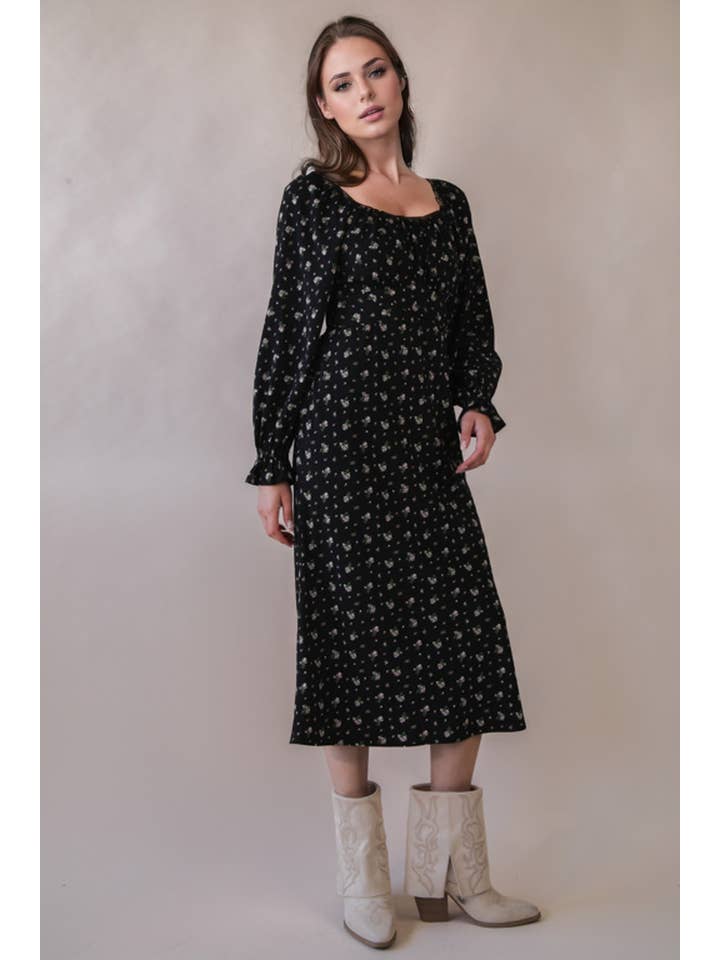 VERY J - Wholesale Dress - Women's - ND31864-Floral Printed Back Tie Mini Dress13