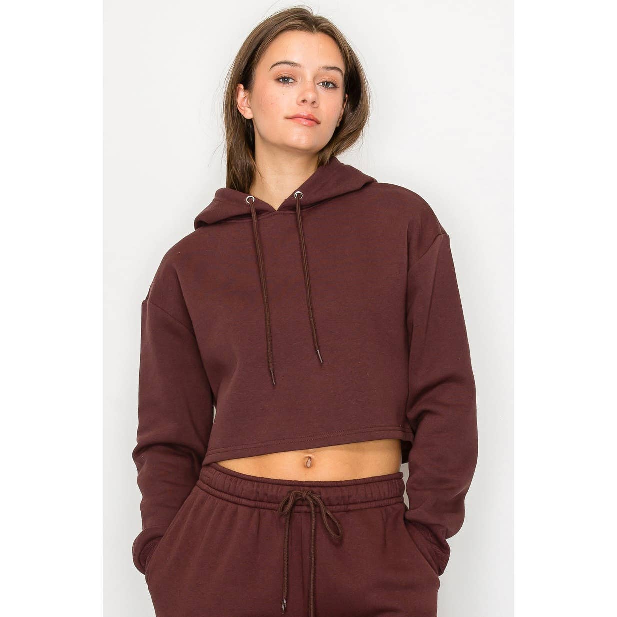 UP CLOTHING - Wholesale Hoodie - Women's - Cropped Fleece Pullover Hoodie Sweatshirt6