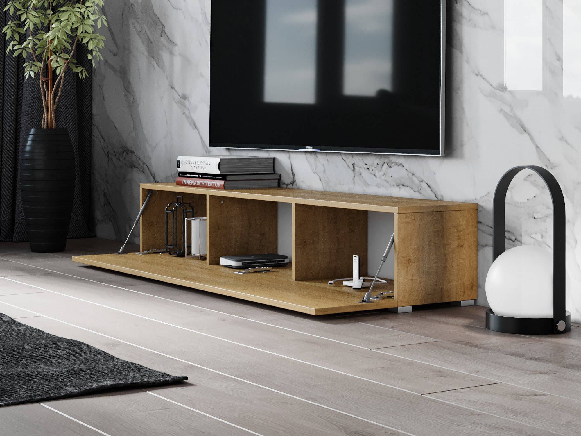 PLATAN ROOM - Wholesale Console Table - TV Cabinet TV Stand 160 cm Hanging or Standing7