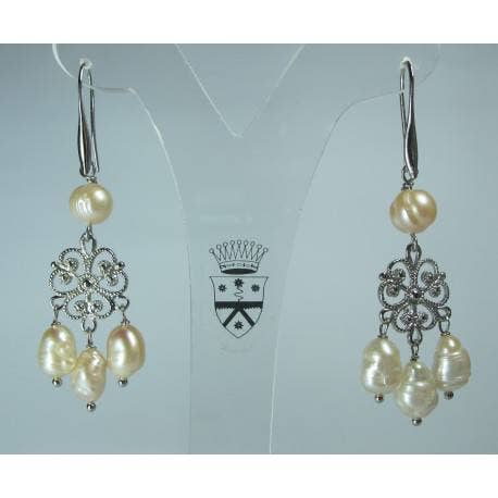 Lysekrone øreringe med perler for engroshandel hos Giulia Sorvillo di Serino