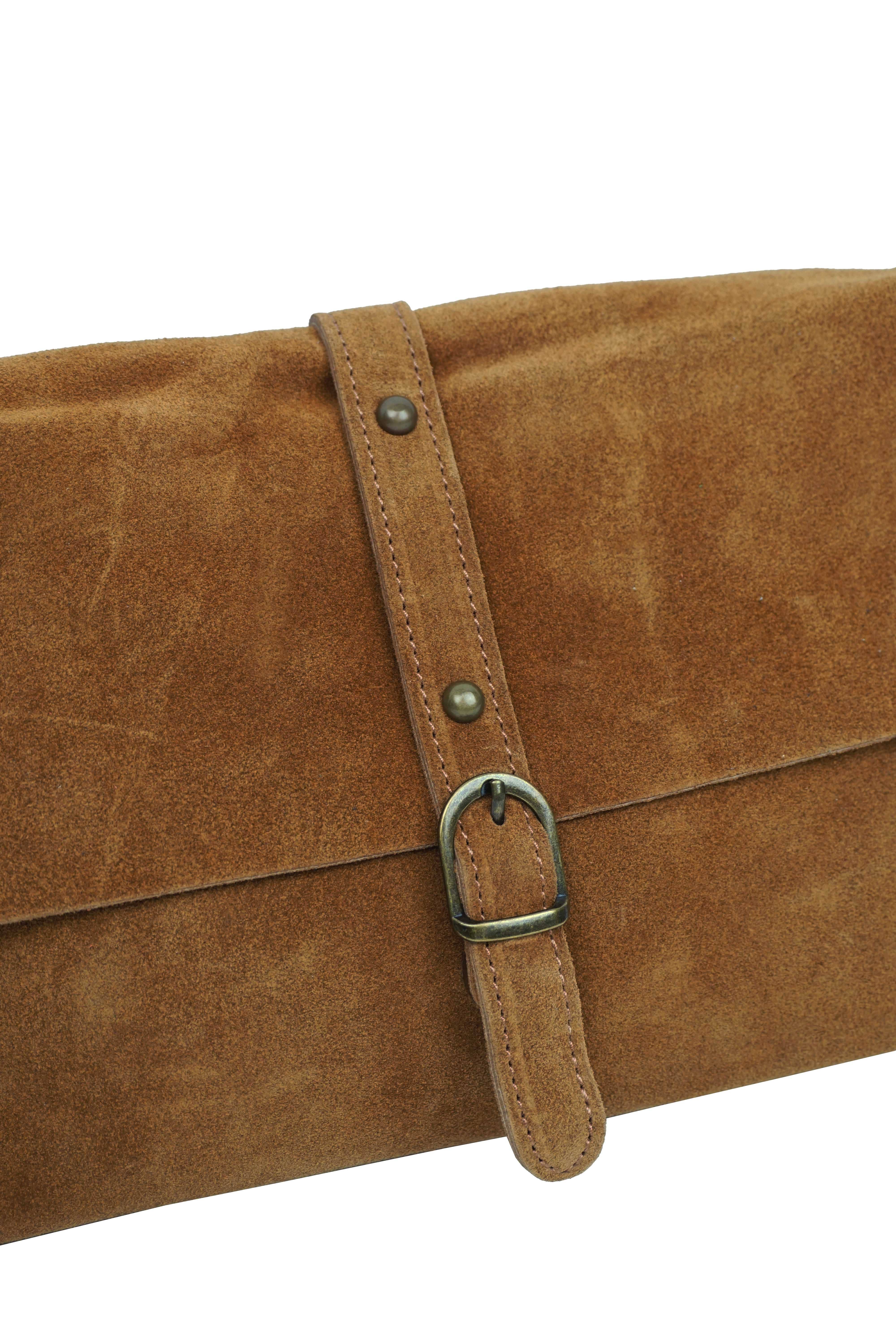 Anais - Wholesale Schoudertas - Dames - Florine 40003 schoudertas met klep van gespleten leer5