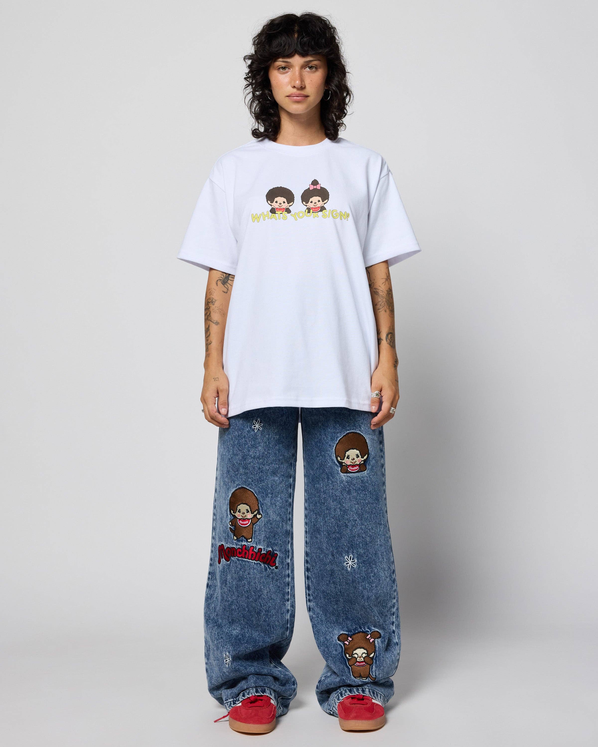 SAMII RYAN - Wholesale Screen Printed T-Shirt - Women's - Monchhichi™ What's Your Sign Boxy Tee2